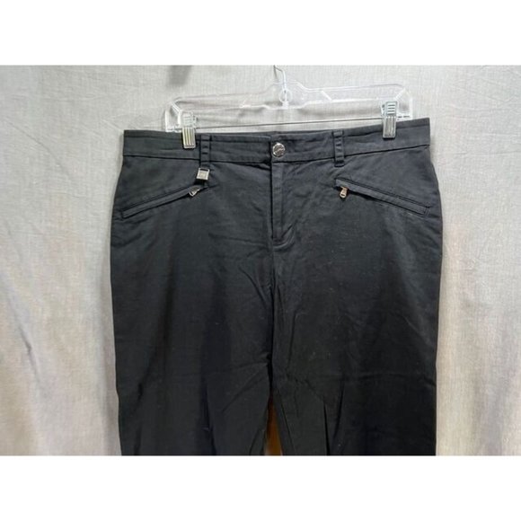 Lauren Ralph Lauren Capri Womens 10 Black Pockets Zip Button Ladies 34x20. - Picture 2 of 10